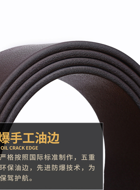 鱼跃龙门手工铜扣皮带男真皮头层牛皮整张复古个性青年裤腰带潮