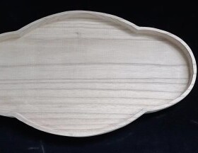 木胎茶盘大漆漆器木实盘子漆艺彩绘木胚漆画螺钿金缮微瑕diy新品