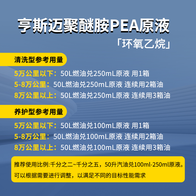 老李化学燃油宝除积碳清洁剂汽油添加剂亨斯迈聚醚胺PEA原液 1L - 图0