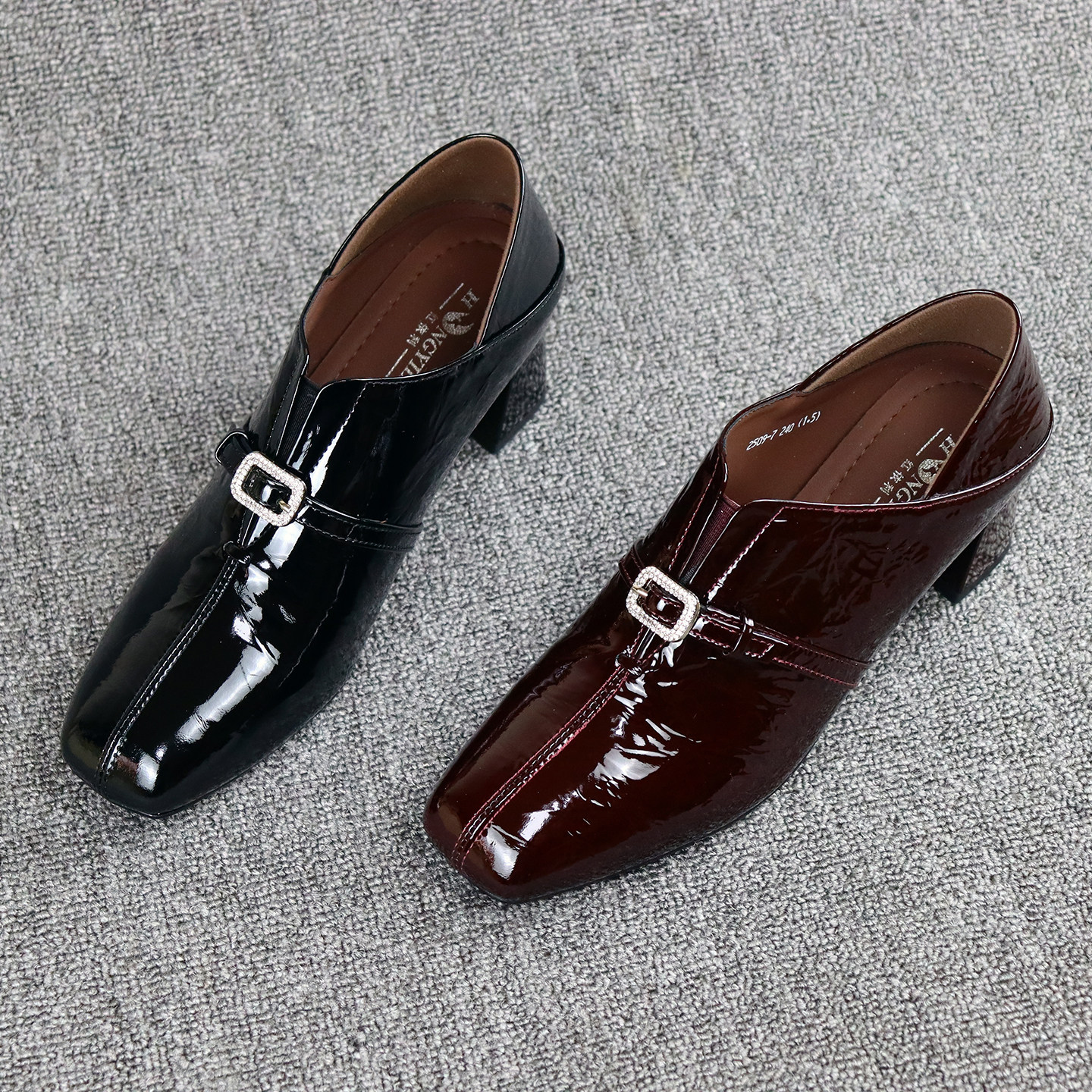 红依利女鞋2026新款漆皮舒适英伦风通勤深口单鞋粗跟软底复古皮鞋,淘宝优惠券,粉丝福利购,淘宝优惠卷