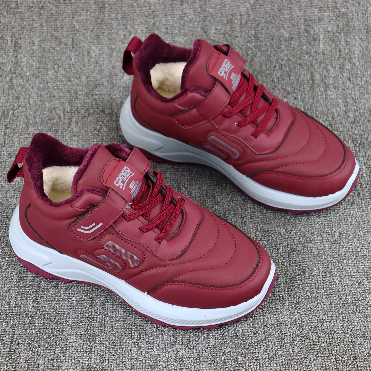 红依利女鞋2025冬季新款舒适休闲健步鞋加厚绒保暖中老年妈妈棉鞋,淘宝优惠券,粉丝福利购,淘宝优惠卷