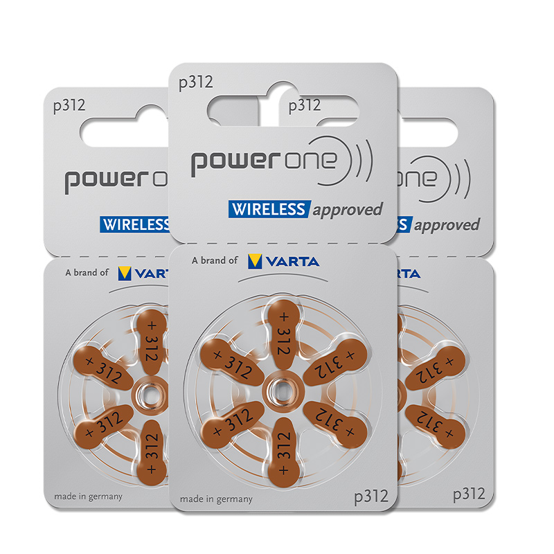 Powerone助听器专用电池锌空气纽扣德国原装电子P10P13P312P675 - 图1