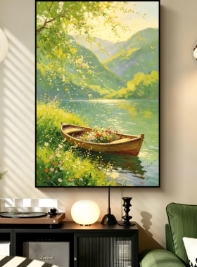 法式砂岩肌理画可定制玄关竖版壁画走廊过道挂画极简艺术装饰画