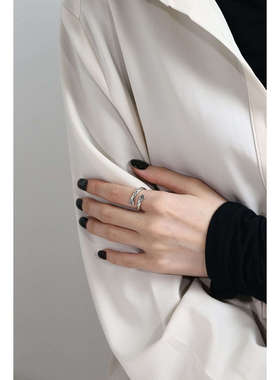 S925复古泰银蛇形双鱼座女戒