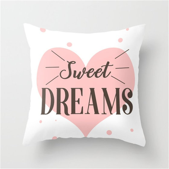 Ins pink girl bright geometric Nordic pillow case cushion simple modern model room living room sofa cushion