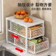 Kitchen storage rack with wheeled trolley household multi-functional storage rack multi-layer pull-out fruit and vegetable basket storage rack