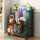 Fitness equipment storage and sporting goods storage artifact
