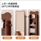 Full-length mirror rotating and moving with bookshelf floor mirror bookshelf newspapers and periodicals integrated mirror living room multi-layer locker dressing mirror