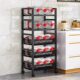 Multi-layer floor-standing multi-functional kitchen storage rack