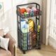 Yoga mat storage basket fitness equipment household basketball storage rack with wheels mobile sports ball toy storage rack