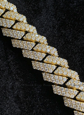 嘻哈风古巴形状配饰项链