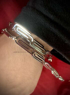 别针拼接款式男女配饰品钛钢材质简约小众设计手链Pin Bracelet