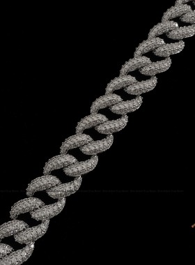 16mm泡泡状古巴立体镶嵌配饰项链