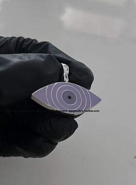 NARUTO火影忍者三勾玉佐助佩恩写轮眼吊坠项链定制珠宝配饰hiphop