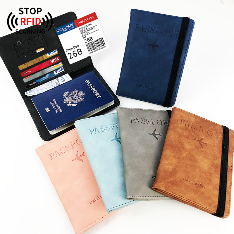 RFID护照包套多功能出国旅行证件卡包机票夹护照夹passport bag - 图2