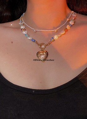 宋妍霏小红书琉璃贝壳吊坠女生