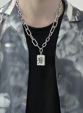 gai同款钛钢古巴说唱国潮白松石