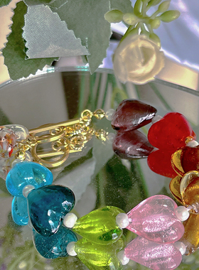 宋妍霏同款女琉璃爱心时尚手链