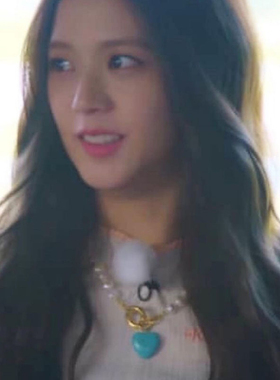 金智秀同款气质轻奢风女爱心珍珠