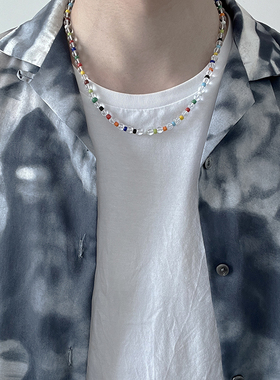 刘宪华同款亚克力彩色项链情侣