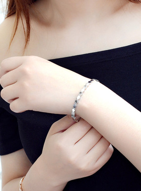 钛钢学生性感不掉色18k玫瑰金