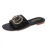 Tide, тапочки, летняя обувь, модные универсальные слайдеры на плоской подошве, мягкая подошва, коллекция 2022, популярно в интернете