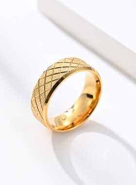 磨砂时尚钛钢戒指ring指环食指手