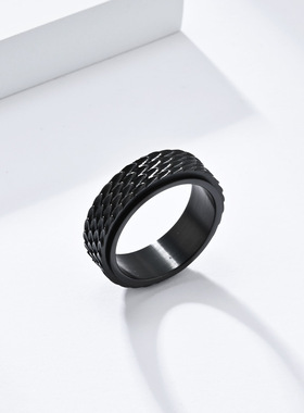 跨境戒指环钛钢复古JZ810