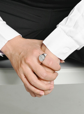 情侣对戒小号5号饰品钛钢满钻十