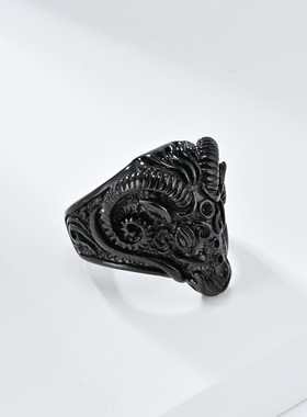 跨境戒指环不锈钢复古