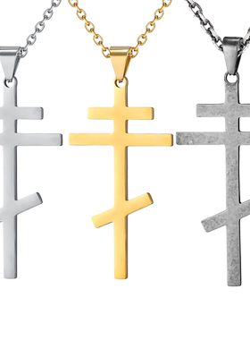 欧美风不锈钢十字架钛钢挂件吊坠