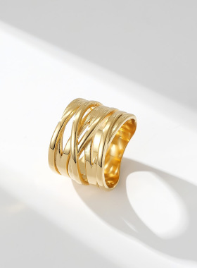 立体戒指亚马逊不锈钢夸张