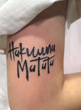 狮子王励志谚语草本纹身贴半永久