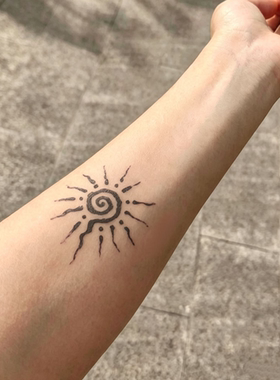 向阳而生的力量草本防水纹身贴