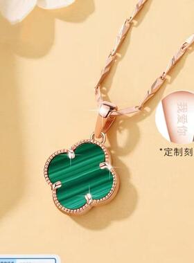 vana四叶草999纯银项链女