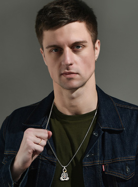 镂空饰品实心蝎子吊坠男士项链女款愤怒莲师火焰铁蝎钛钢项链