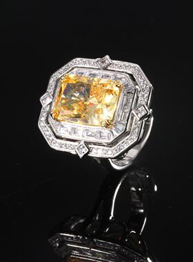 高级感珠宝铜底镀金高碳钻冰花