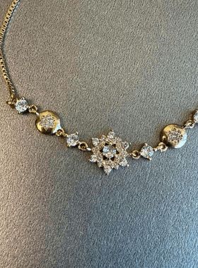 清冷抽拉气质雪花精致轻奢小众设计锆石高级手饰调节时尚手链