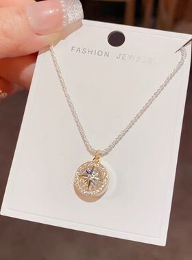 八芒星项链女2025新款高级感轻奢小众满天星空锁骨链日常百搭