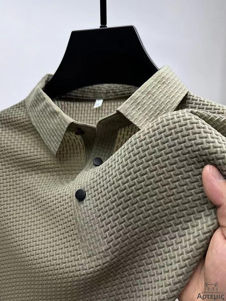 翻领短袖t恤男夏季polo衫百搭有领上衣Men casual lapel T-shirt