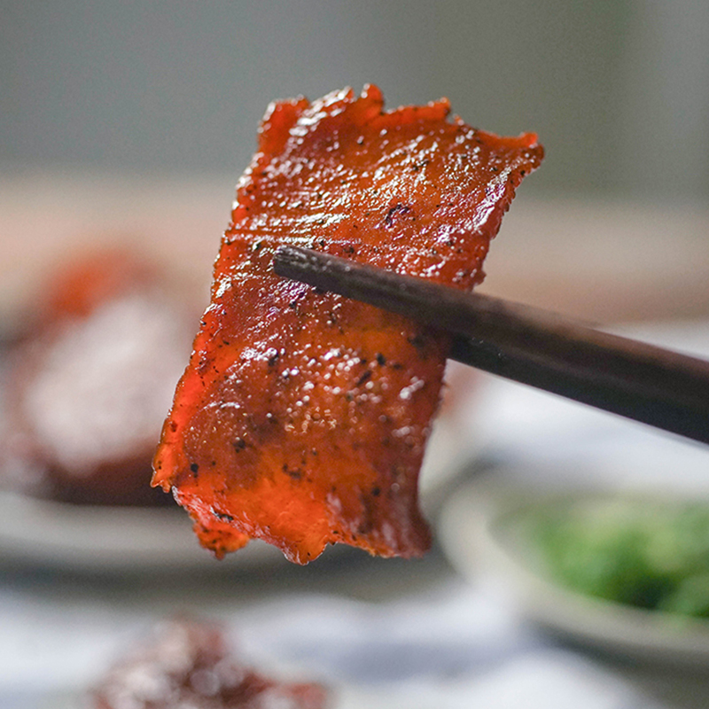 巨爽 大口吃肉 薄切大片肉脯 手撕原味肉干 炭烤猪肉脯 南沫先生 - 图0