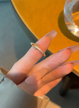 小众设计可调节开口戒指女个性时尚指环食指戒百搭新款D1057