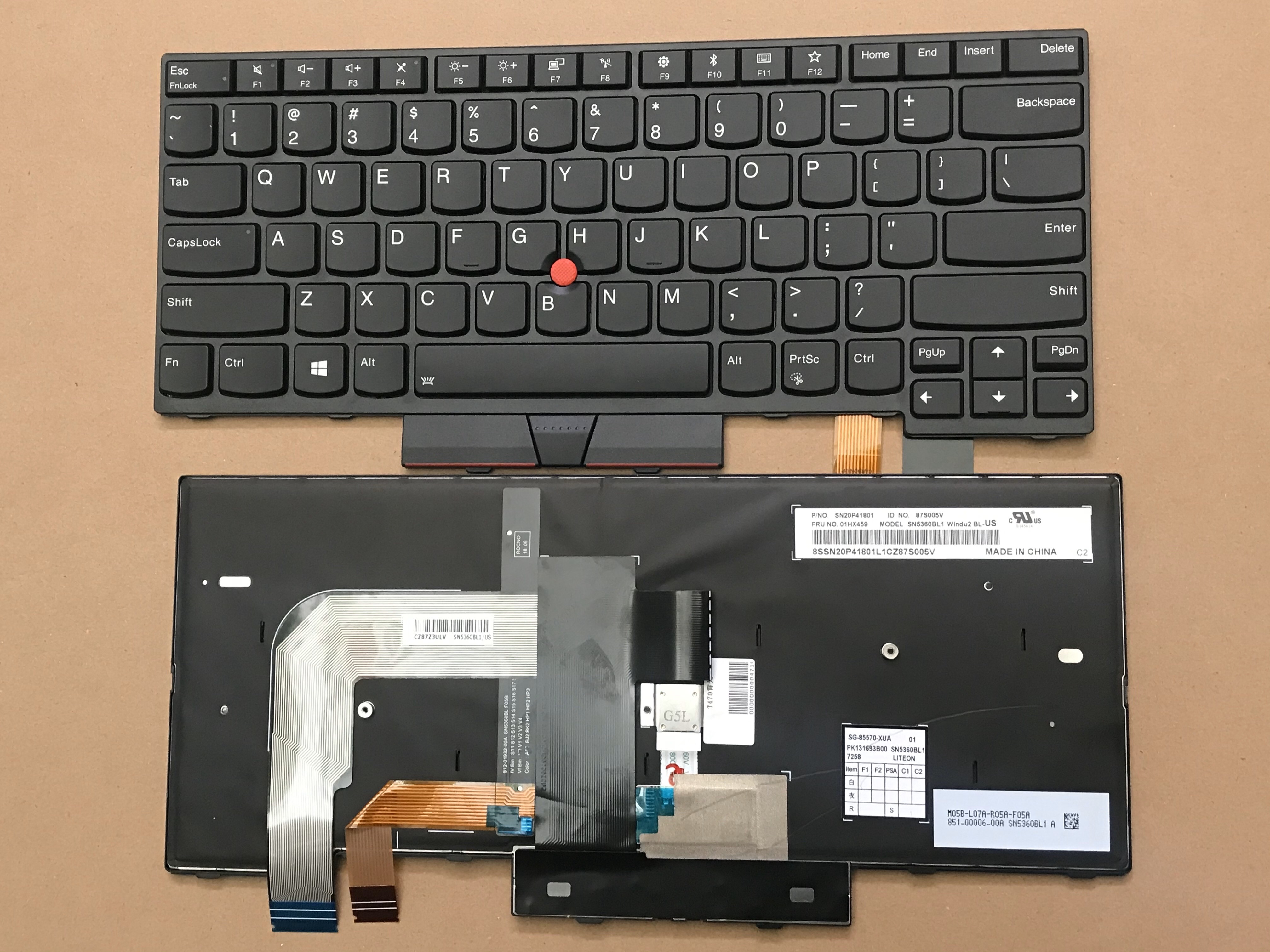 适用联想Thinkpad IBM T470 T480 A475 A485键盘英文小回车带背光 - 图1