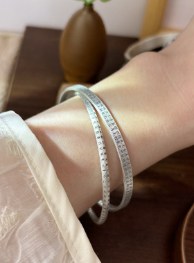 航达银匠足银999实心闭口心经