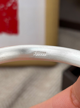 古法素圈999纯银银手镯