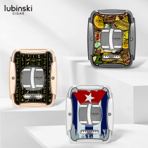 Lubinski Rubinski based cigar scissors zinc alloy semi-automatic double-edged cigar cut