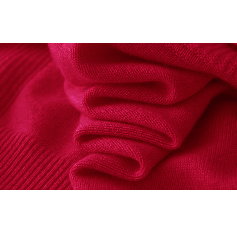 给足你气质!纯羊绒连帽长袖针织开衫女宽松纯色带帽外套上衣 - 图1