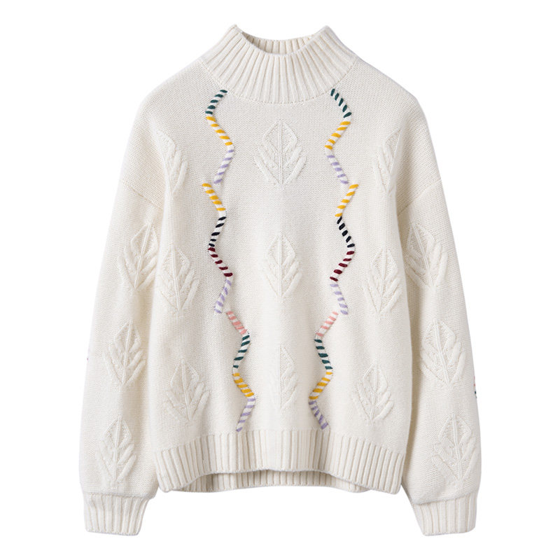 气质唯美好减龄~加厚羊绒衫宽松灯笼袖手工勾边绞花女羊绒毛衣,淘宝优惠券,粉丝福利购,淘宝优惠卷