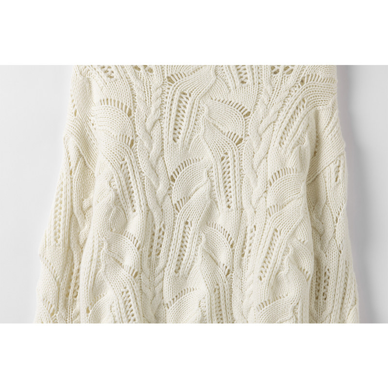 数量不多手慢无！100%纯山羊绒衫女镂空秋冬半高领时尚纯色针织衫,淘宝优惠券,粉丝福利购,淘宝优惠卷