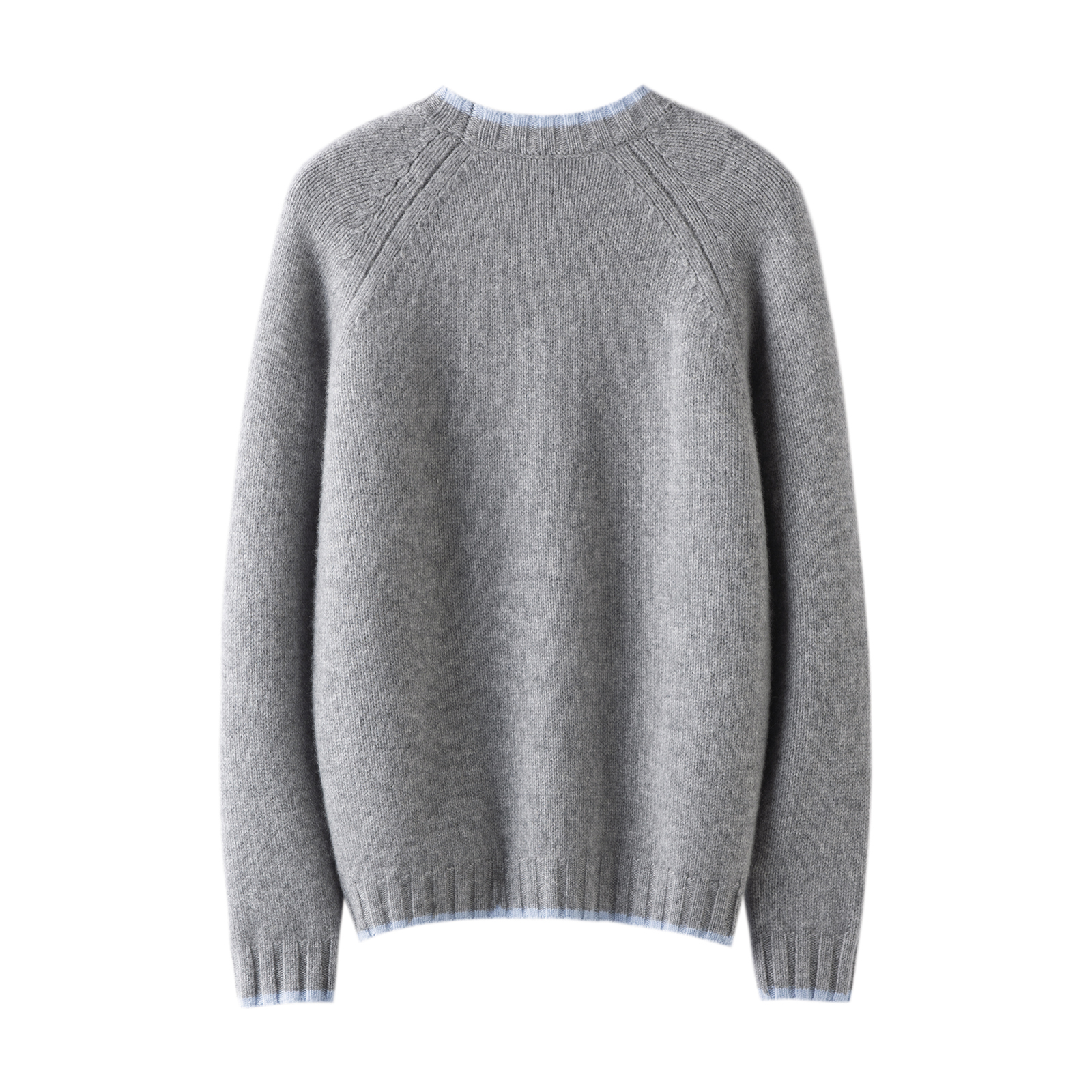 独爱气质款~加厚假两件纯山羊绒衫女圆领100%纯羊绒毛衣宽松秋冬 - 图3